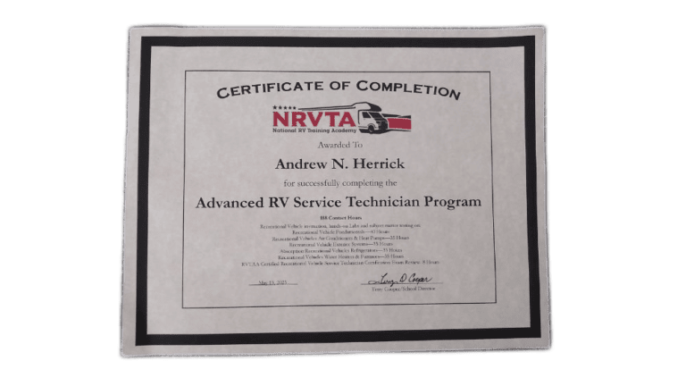 NRVTA Advanced RV Technician